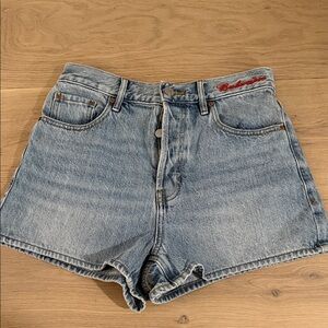 PacSun Budweiser Light Blue Jean Shorts